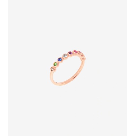 Anello Dodo Bollicine Oro Rosa Pietre Preziose - miniatura