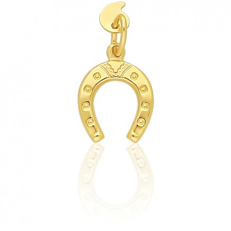 Ciondolo Raggi Ferro Di Cavallo Oro Giallo 9Kt - miniatura