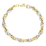 Bracciale Mini Cerchietti Intrecciati Due Ori 18kt