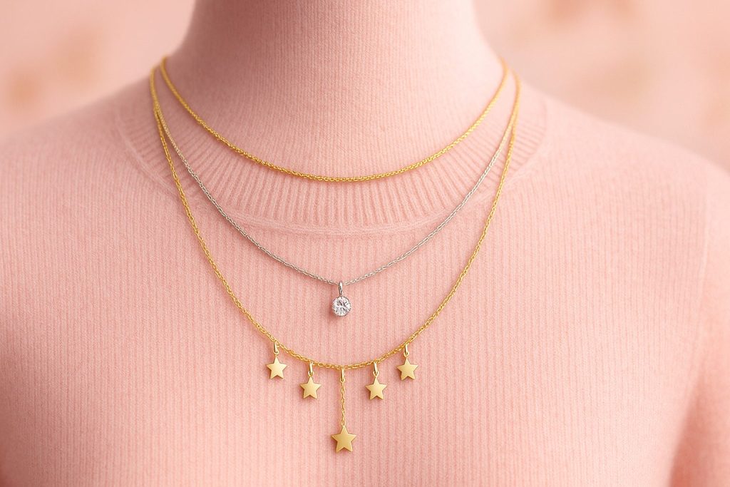 Layering Collane d’Autunno: come sovrapporre collane senza errori Collane dorate