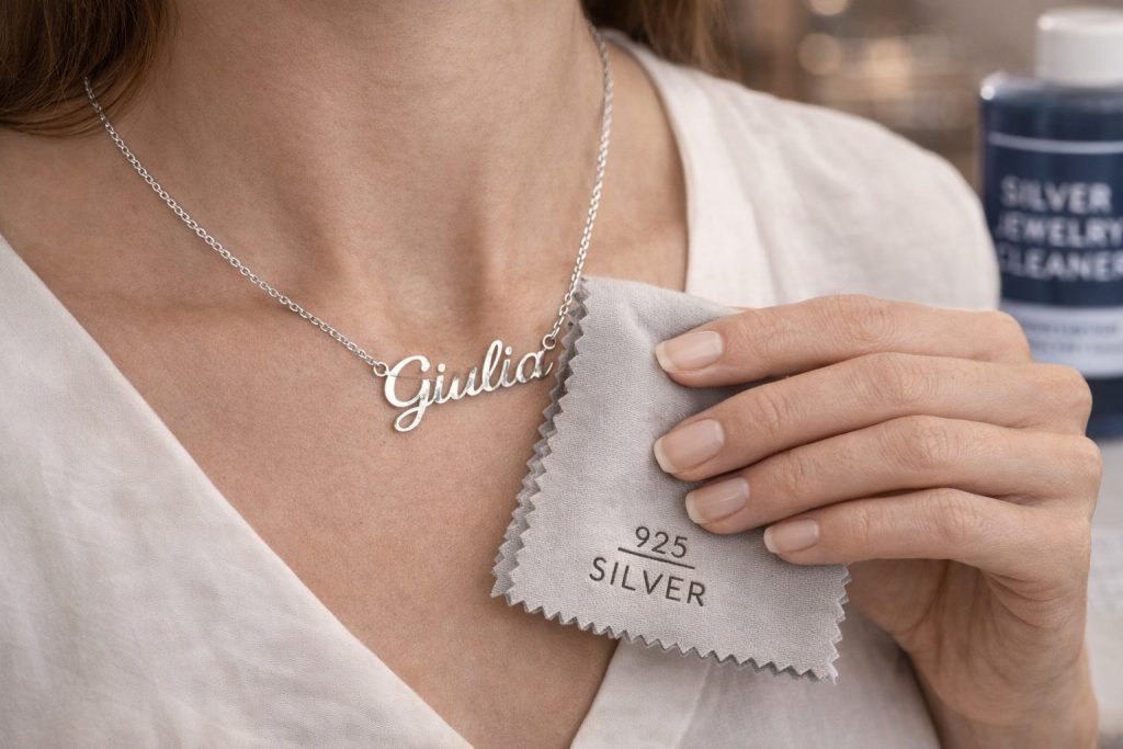 Collana con nome in argento 925: come sceglierla e come mantenerla brillante Collana con nome in argento